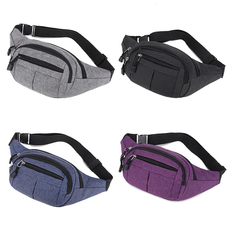 Mens Nylon Sport Waist Fanny Bags Multifunctional Large Capacity Waterproof Business Bag Wear-resistant Outdoor Sports Purse 250731