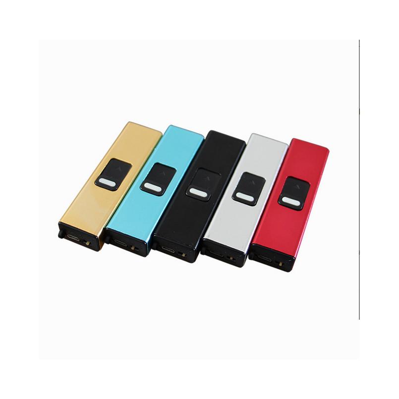 Keychains Lanyards Lanterns Self Defense Keychain Mini Electric Lighter S With Light Flashlight Key Chains Outdoor Safety 5 Colors Otrd2