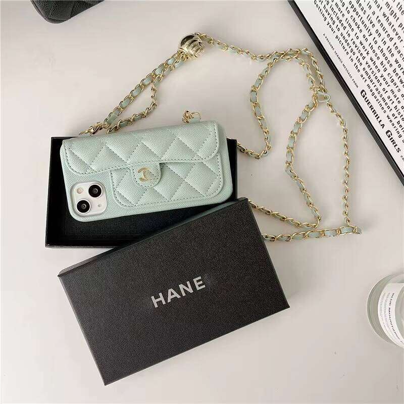 Designer New Chain Coin Purse High-End Lightweight Luxurious Genuine Leather Card Phone Cute Sweet Caviar Ball Pattern Waste Bag