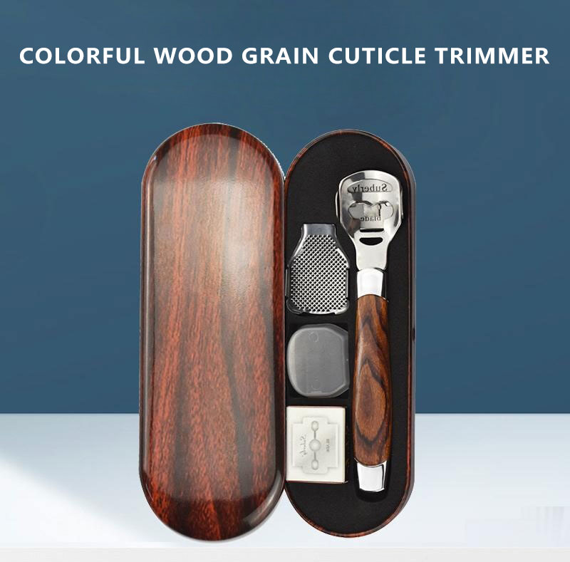 Wood Grain Trimming Leather Knife with Rounded Edges for Easy Handling