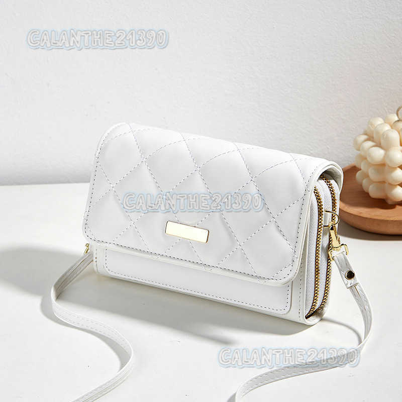 Double Layer Embroidered Mobile Phone Bag 2025 Womens Bag New Diamond Grid Envelope Small Fragrant Style Shoulder Bag Womens Crossbody Bag H250801