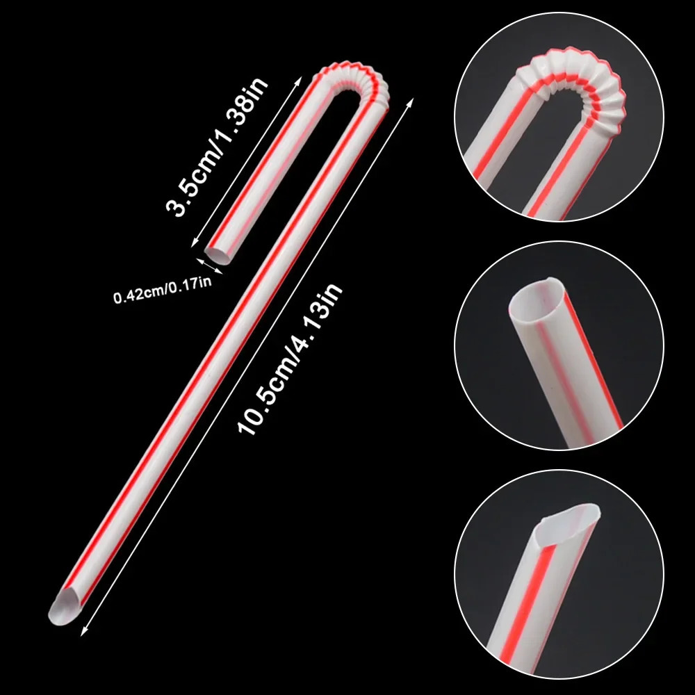 50-500pcs Cusp Straw Chain Package Curved Wrapped Drinking 3.6*150mm PP Thin Straws Milk Tea Drinks Small Straws Smoothies Party 250801