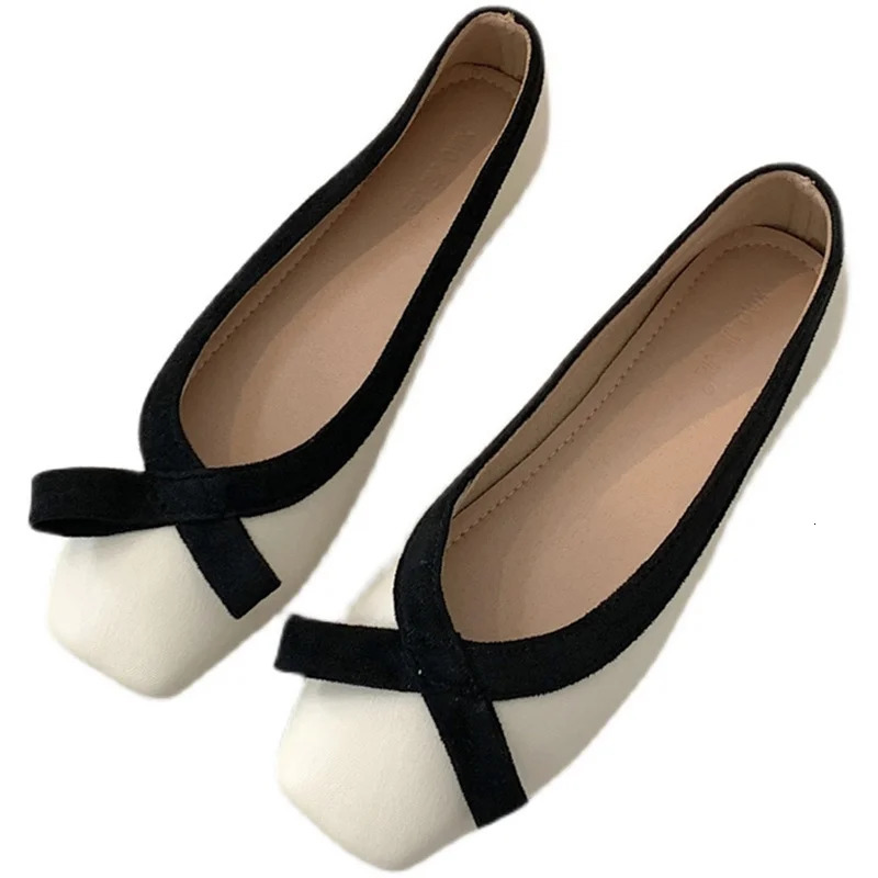 COOTELILI Fashion Flats Shoes Women Flats Square Toe Non-slip Flats Casual Basic Flat Heel Size 35-40 250731