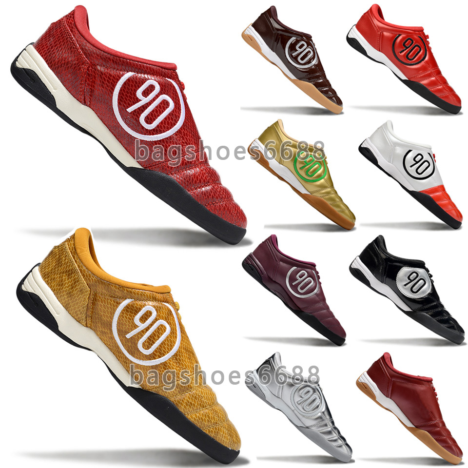 Total 90 T90 IC Cleats Indoor MD bottom Metallic Sier Football Boots Edgar Davids Green Spark Total90 III Youth Mens Safari oes
