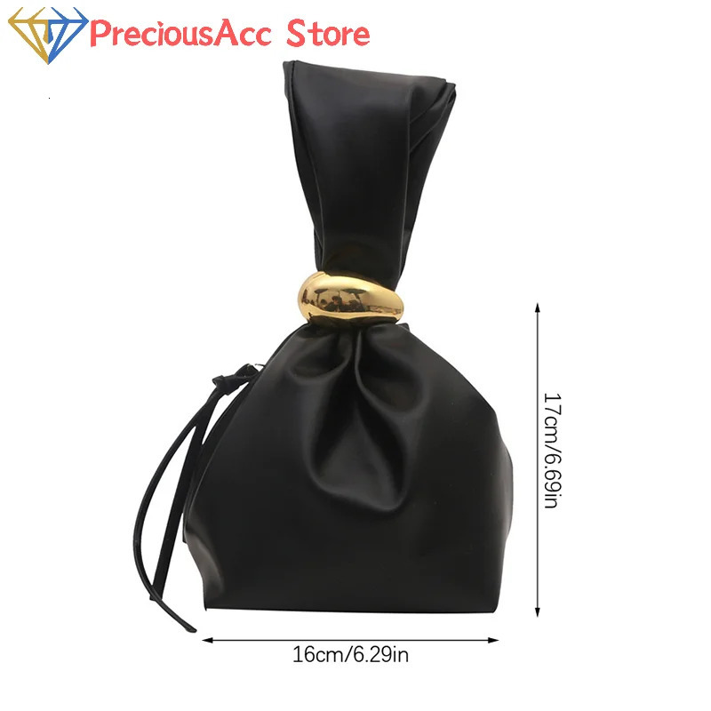 Mini PU Leahter Underarm Pleated Cloud Bag For Women Fashion Female Retro Bucket Shoulder Bag Handbags And Purses 250731