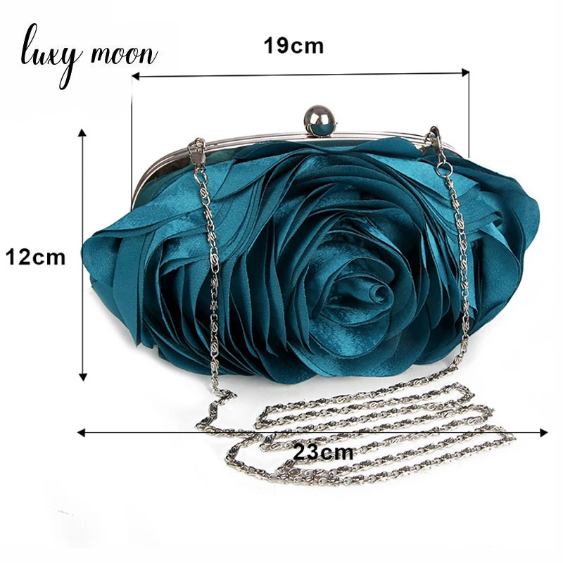 Evening Bag Flower Bride Small Purse Full Dress Party Handbag Wedding Wallet Women Floral Chain Lady Clutches EB034 250731