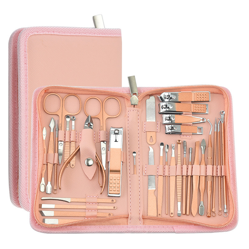 Premium Quality 32-Piece Nail Care Kit: Advanced Clippers & Accessories Packaged in Stylish Leather Case