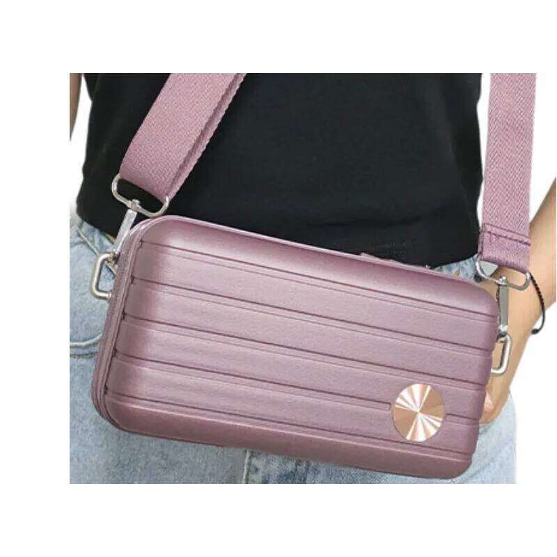 Compact Hardshell Makeup Case - Waterproof Crossbody Bag for Overnight Travel, Sports & Daily Use