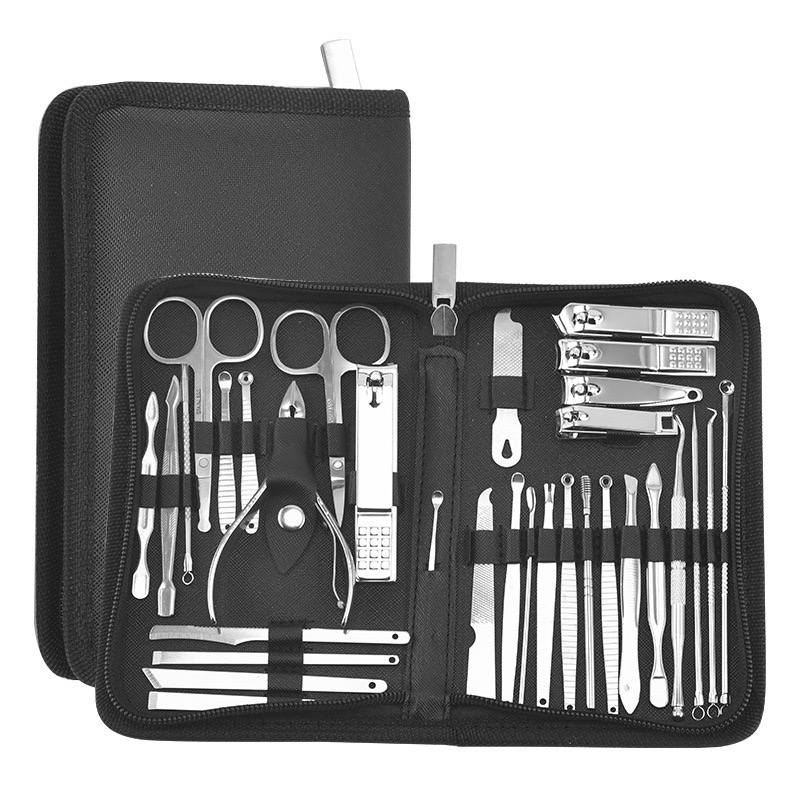 Premium Quality 32-Piece Nail Care Kit: Advanced Clippers & Accessories Packaged in Stylish Leather Case
