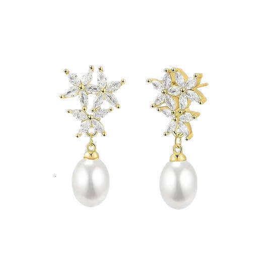 Fashion Simple Elegant Long Horse Eye Water Drop Zircon Necklace Bride Bridesmaid Wedding Banquet Set Earrings