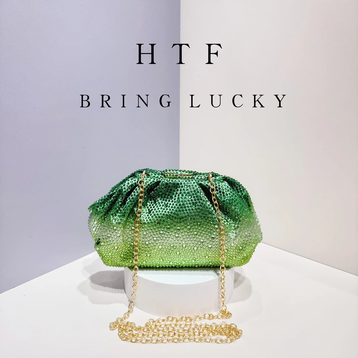 Handle Rhinestones Diamond Evening Clutch Bag Women Handbag Wedding Party Bling Bucket Purse Shoulder Bag Holiday For Lady Bag 250731