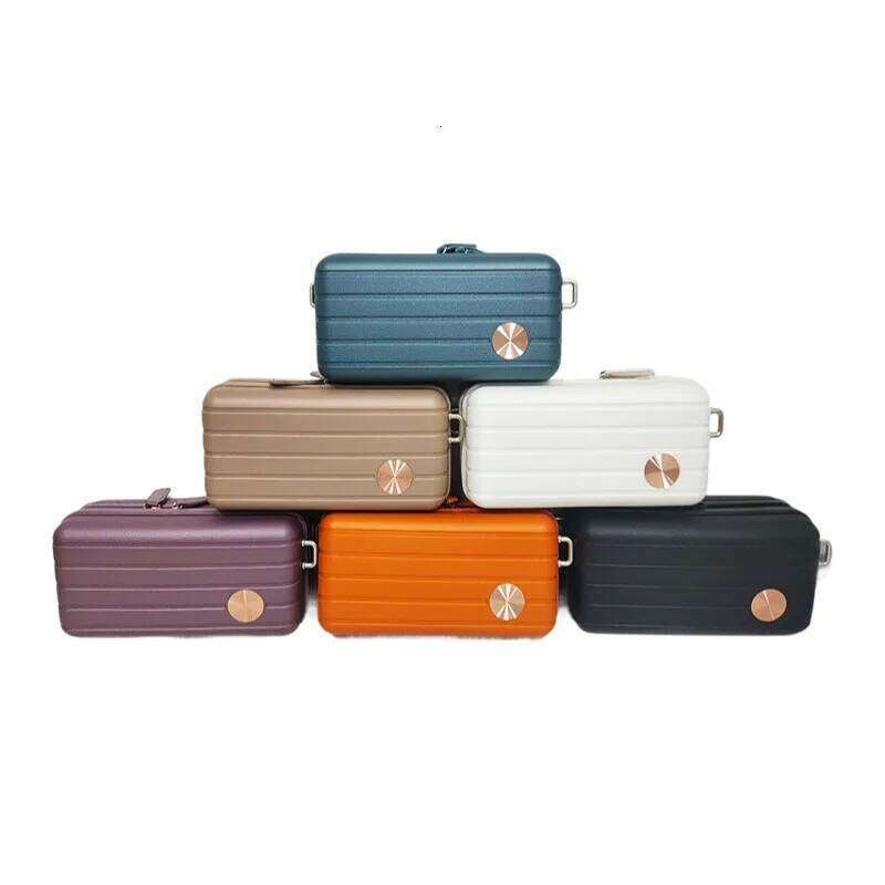 Compact Hardshell Makeup Case - Waterproof Crossbody Bag for Overnight Travel, Sports & Daily Use