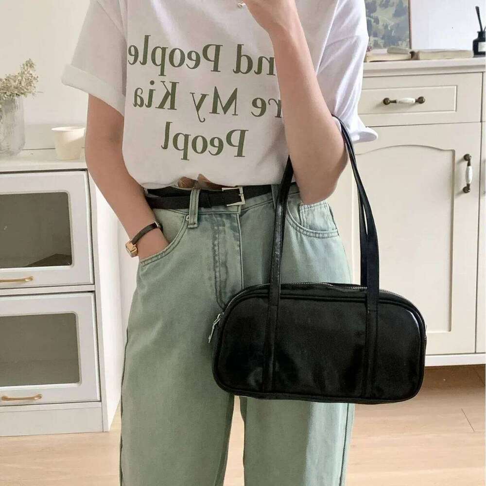 Korean Style Tofu New Boston Women's Leather Shoulder Crossbody Small Bag Full Landscape Car Storage Accessorie