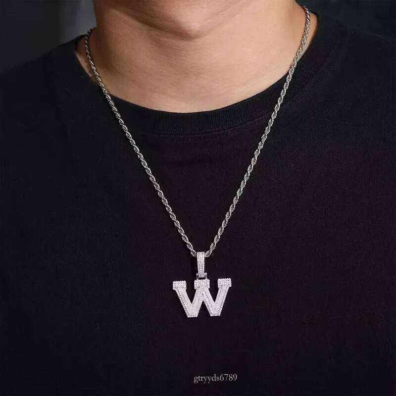 Custom-made pendantSterg Sier 26 Letter Moissanite Pendant Jewelry Making Charms Elegant Necklace for Gifts