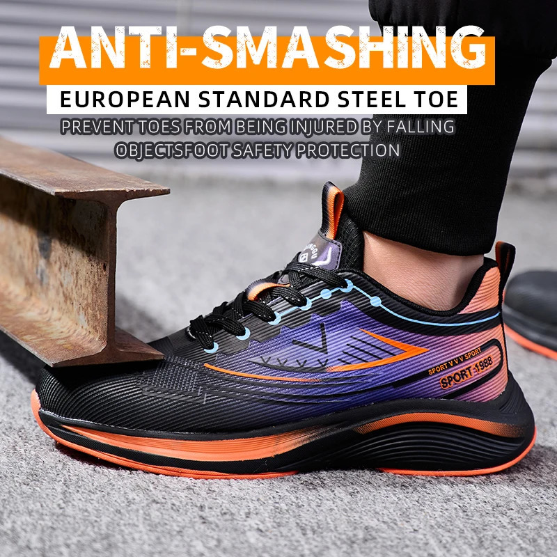 Mesh Steel Toe Shoes Mens Anti-Smash Anti-Punctur Safety Shoes for Summer Lightweight Breathable Work Footwear Wear-resisting 250731