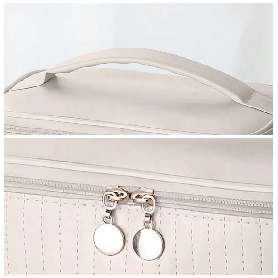 Makeup Bags for Women Travel Toiletry Cute Cases Bag Portable Solid Color Makeup Organizer Box Cosmetic Bag Neceser PU Leather 250731