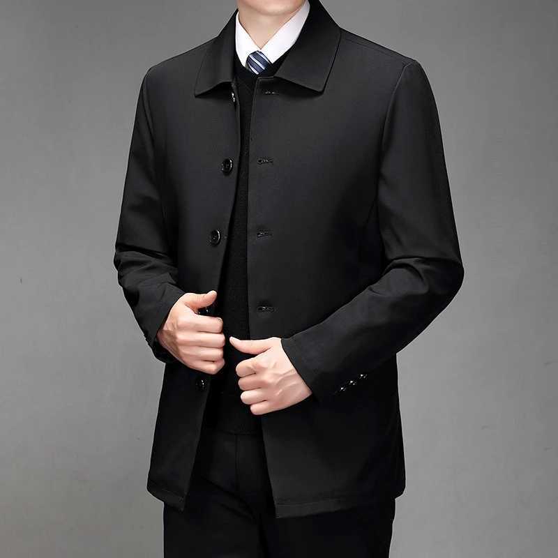 Quality Fashion Mens Jacket Business Casual Jacket Men Office Dress Coat Spring Autumn Solid Brand Mens Coat XJ250801