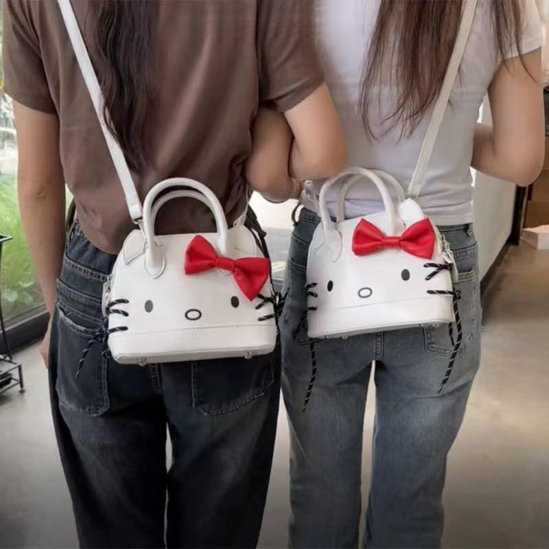 Fashion Bow Big Face Cat Women's Shoulder Bag Free Shipping Designer Luxury New Handbag Sweetheart Girl Casual Student Bag