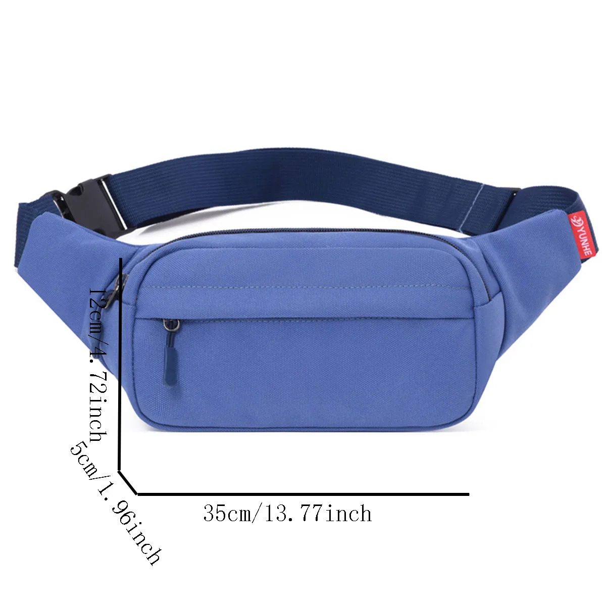 Oxford cloth waist pack for men simple crossbody bag phone bag solid color large capacity chest bag. 250731