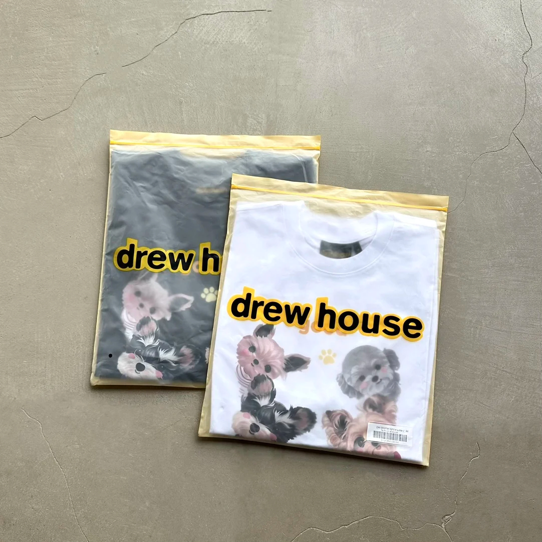 DREW HOUSE New Men's Clothing Cartoon Dog logo T shirt men's and women's printed loose short sleeve T-shirt