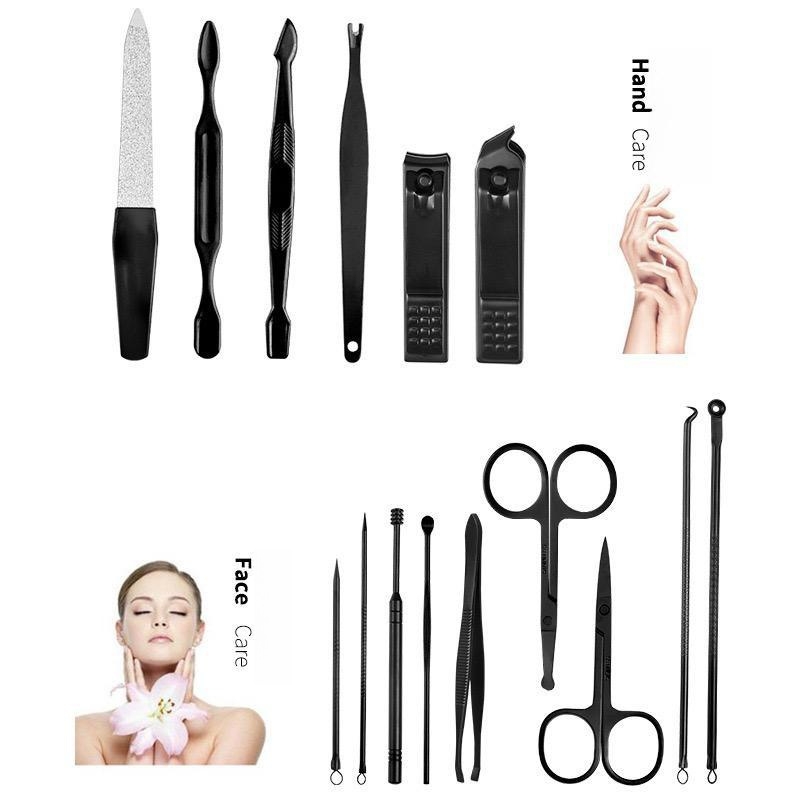 Stainless Steel Nail Repair Tool Set with Leather Case - Professional Kit for Nails