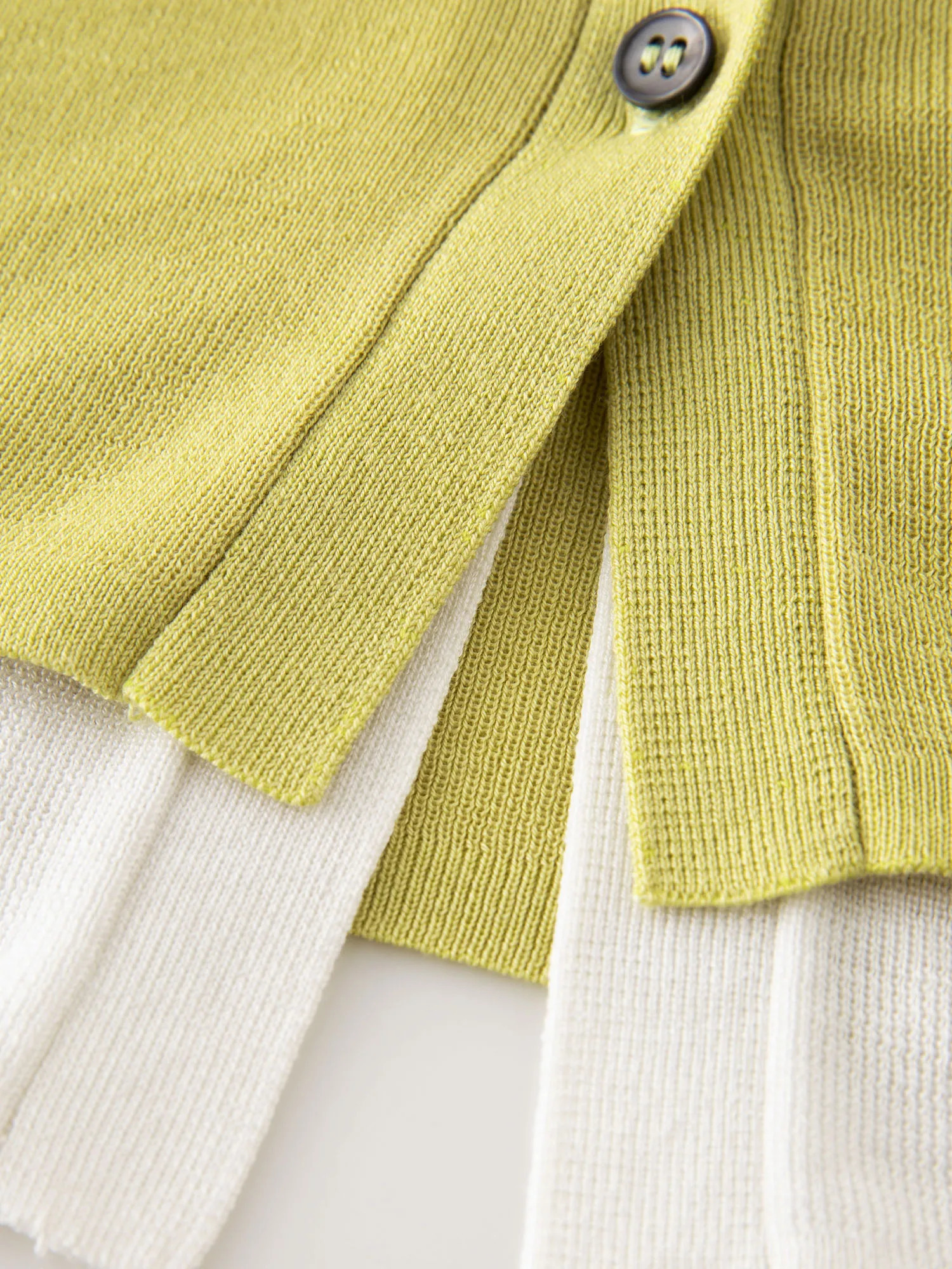 DUSHU Plus Size Womens Twopiece Contrast Color Knitted Pullover Spring n Commuting Inner Top 25DS81114 250731