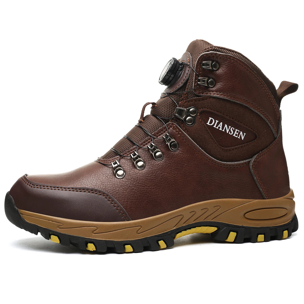 Rotating Buttons Work Boots Men Steel Toe Safety Boots Outdoor Puncture-Proof Protective Shoes Waterproof Indestructible Shoes 250731