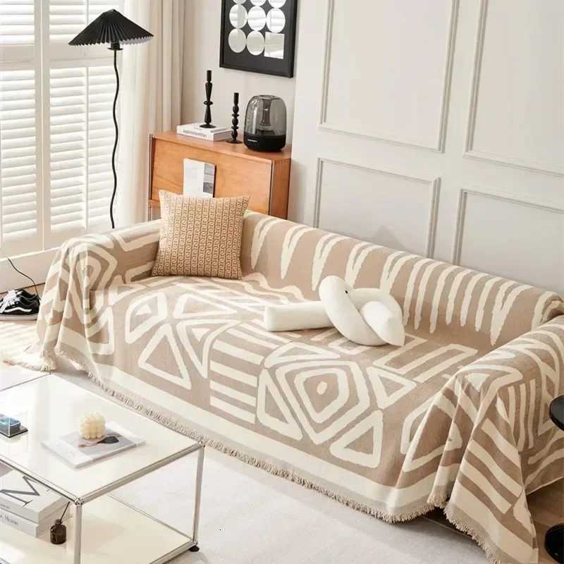Chenille Fabric Sofa Cover Cloth Nordic Wind and Sand Hair Blanket Cover Sofa Cover Universal Sofa Mat Almohadilla Para Sofs Y250731