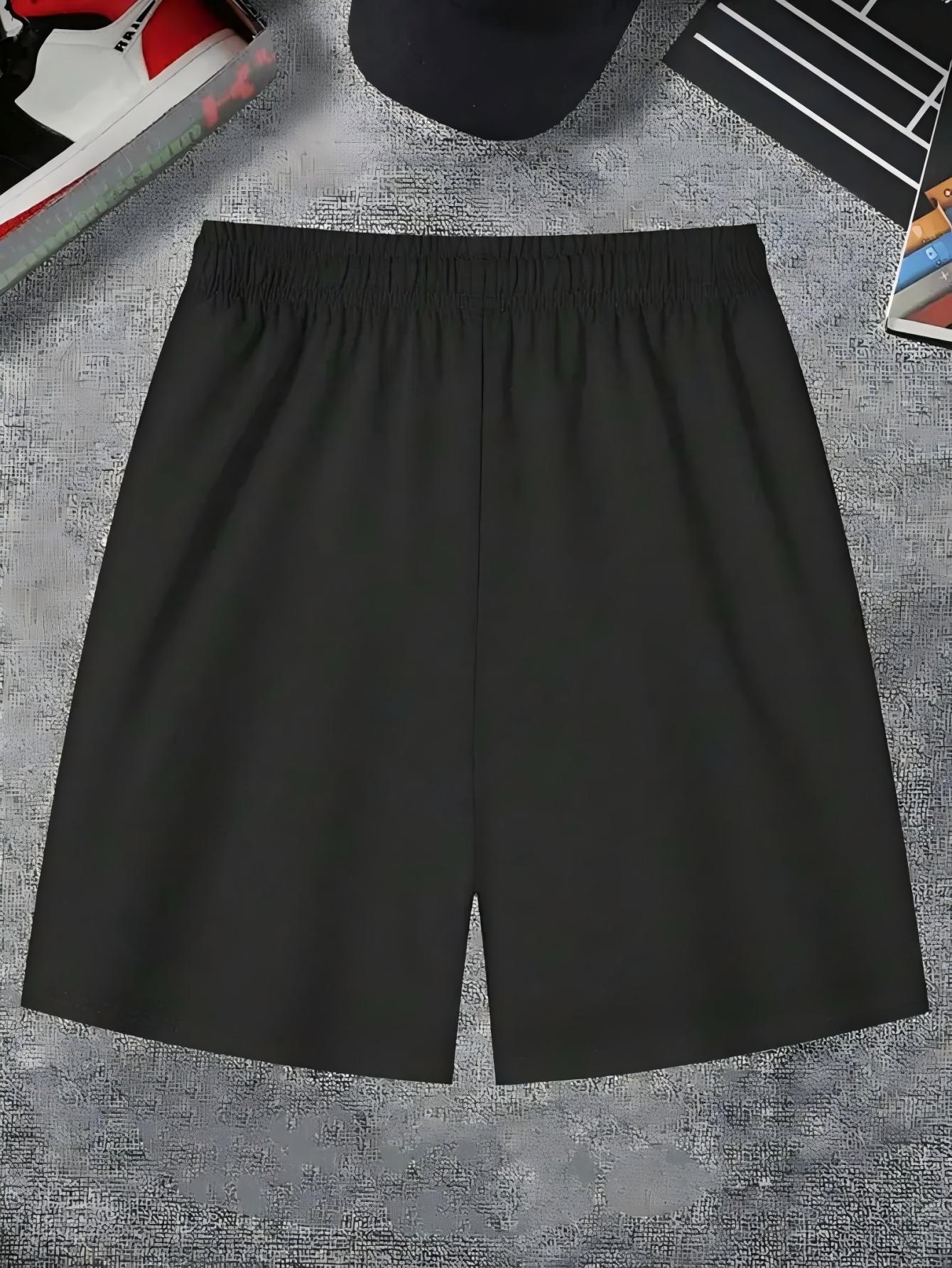 Summer Wholesale Customizable Large Size Men's Casual Elastic Knitted Shorts Mid-Waist Breathable Boxer Pants Hot Drawstring Printed 484