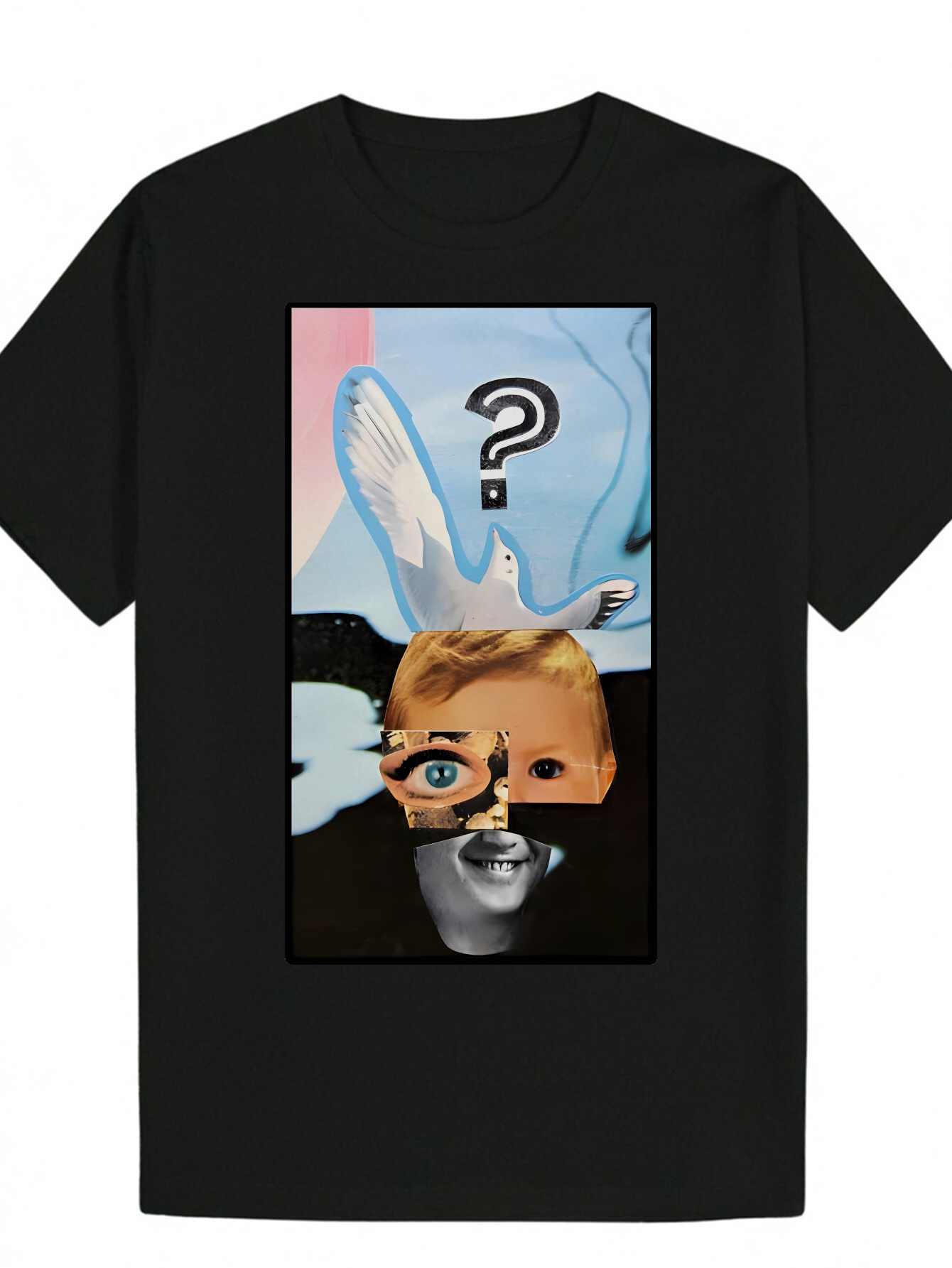 Men's Summe Round Neck Polyeste Animal Patten T-Shit - Vibant Abstact Design with Bids Question Maks, Lightweight and Beathable, Pefect fo Casual