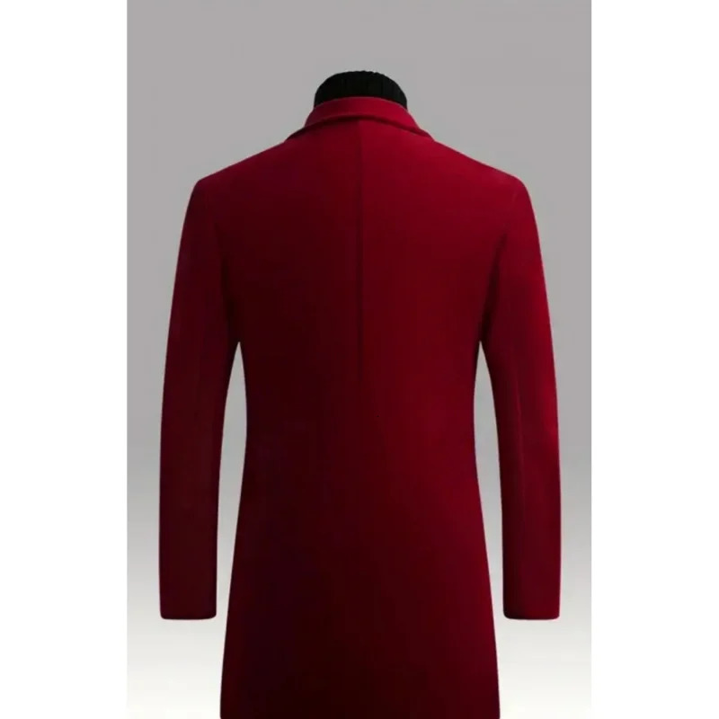 European and American Style Mens Business Casual Fashion Sports Solid Color SingleBreasted TurnDown Collar Trench Coat 250729