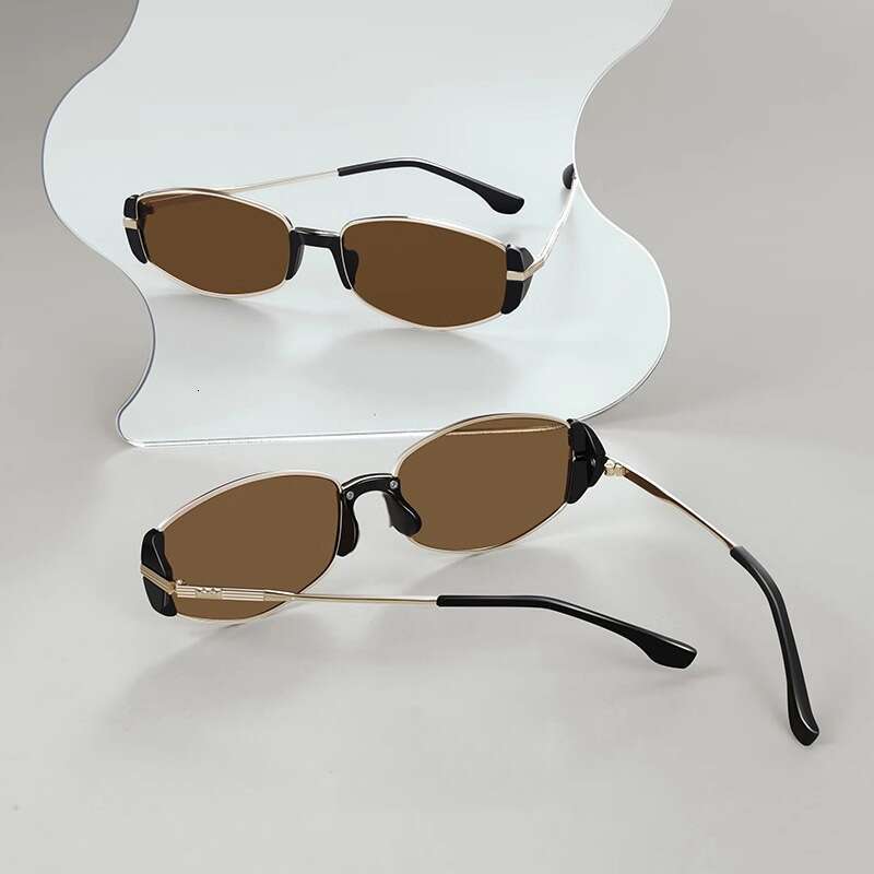 DHcollections Vintage Cat-Eye Sunglasses UV400 Gold/Brown Tortoise Frame, Retro Chic & Face-Slimming Design for Women