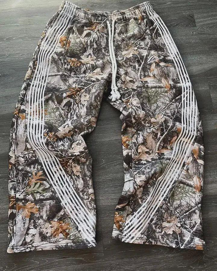 Men's Pants Multi-Pocket Camouflage Loose Straight Leg Wide Hip Hop Trend Casual Harajuku Style Y2k Streetwear