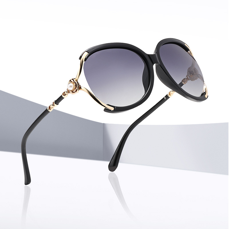 Designer Sunglasses For Women Men Oversize Sunglasses Pearl Luxury Polarized Lens Goggle Pilot PC Frame Oversized UV400 Eyewear Luxury Style Sunglasse