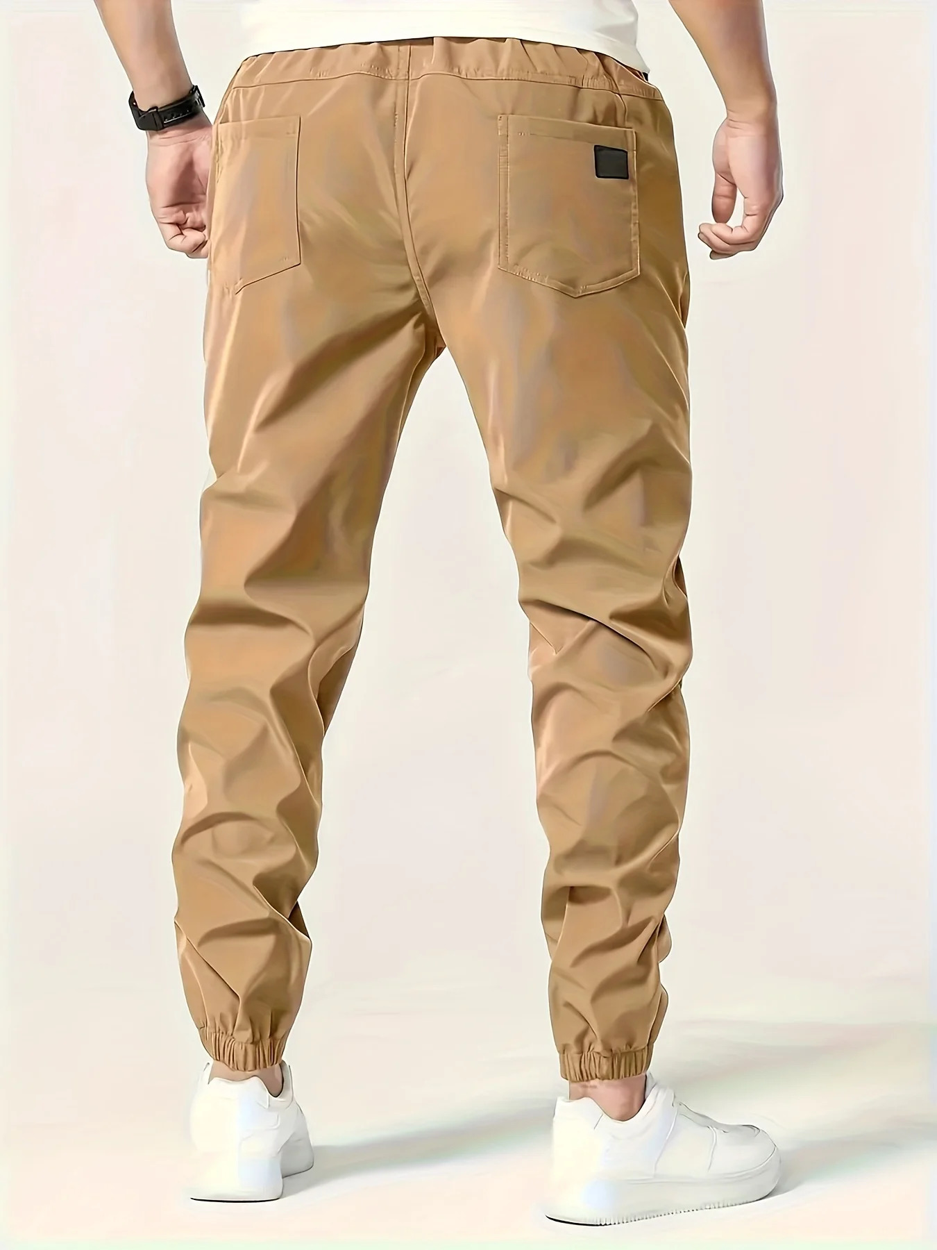 European mens casual jogging pants with drawstring twill fabric work hiking outdoor sports multi pocket 250731