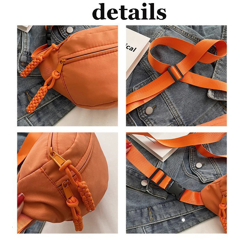 Canvas Chest Bag for Women Sling Crossbody Waist Pack Canvas Running Waist Casual Fanny Packs Sport Half Moon Belt Bag 250731