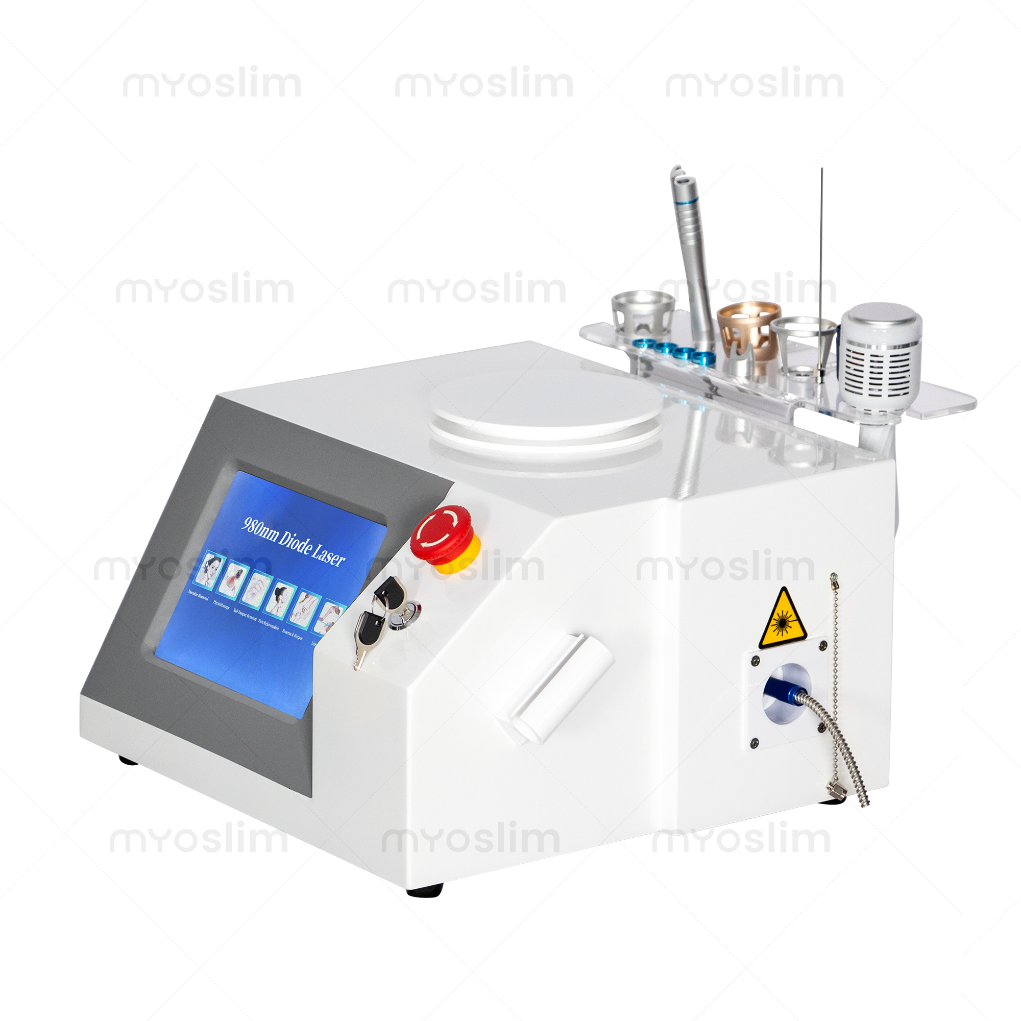 980nm Diode Laser Vein Removal Machine For Salon Use With Nail Fungus Treatment, Eczema Therapy, Skin Rejuvenation, Fat Reduction, Ice Hammer