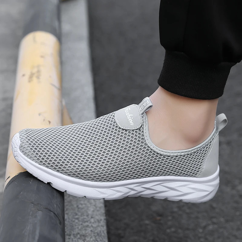 YRZL Sneakers Men Summer Casual Shoes Men Mesh Breathable Outdoor Non Slip Sports Shoes Slip on Loafers for Men Pius Size 39-46 250731