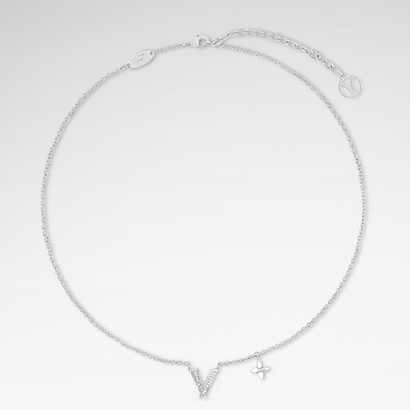 With BOX High Edition Classic Designer Diamond Pendant Necklace for Women Girls Silver Plated 316L Titanium Steel Necklaces Wedding Jewelry