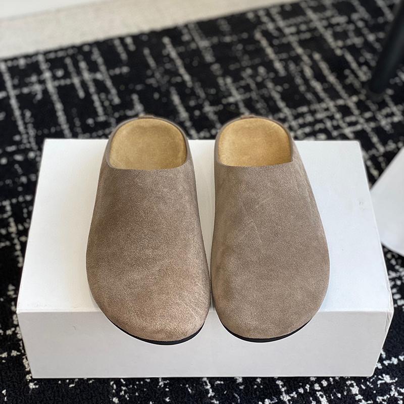 New style shoes in autumn 2025: Fashionable thick-soled one-foot flat, lazy, half-slipper, casual women's slipper free shipping