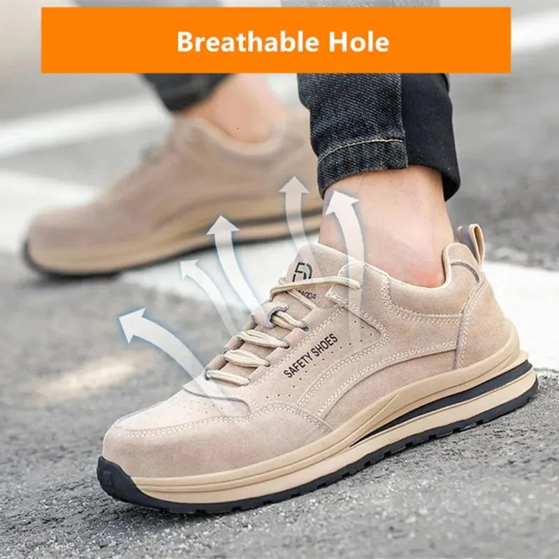 safety autumn shoes breathable work shoes anti stab work sneakers with steel toe indestructible shoes anti smashing safety shoes 250731