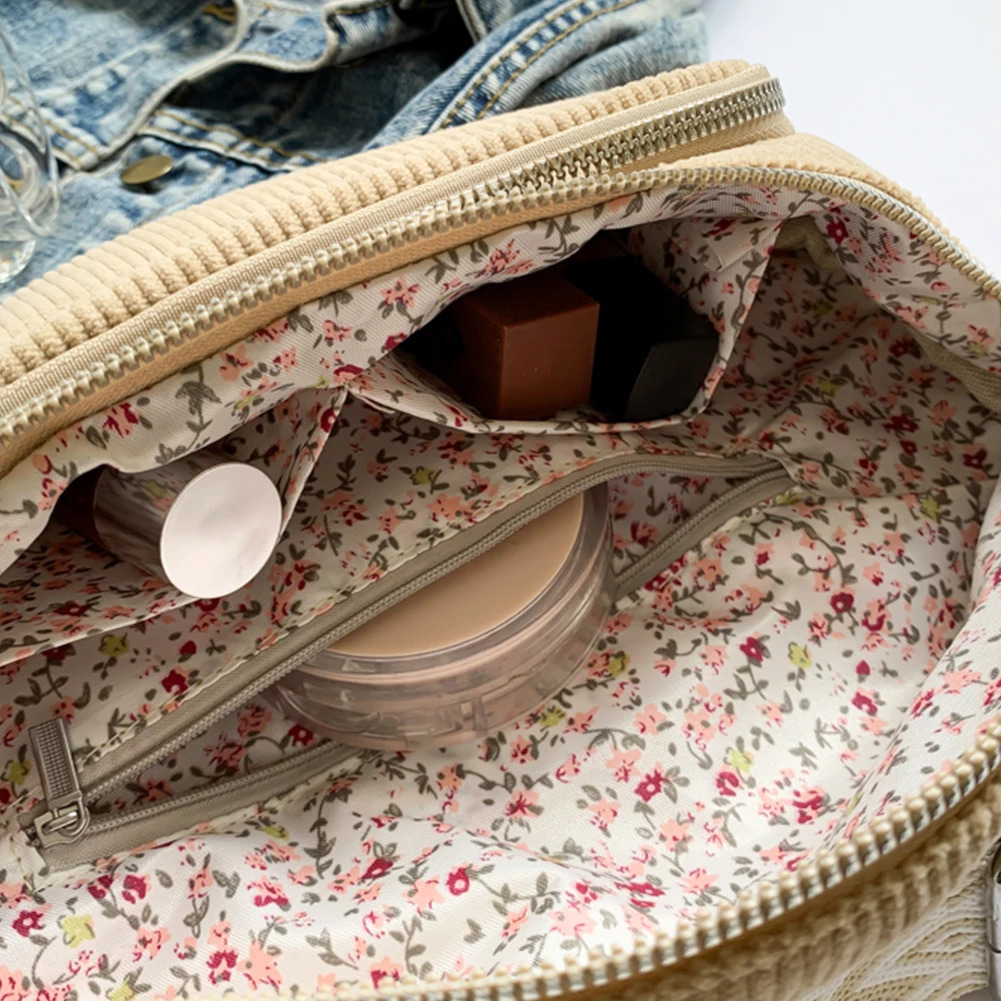 Corduroy Chest Bag Fashion Fanny Pack Wide Guitar Strap Stylish Crossbody Bag Multi-pockets Casual Waist Bag Casual Sports Bag 250731