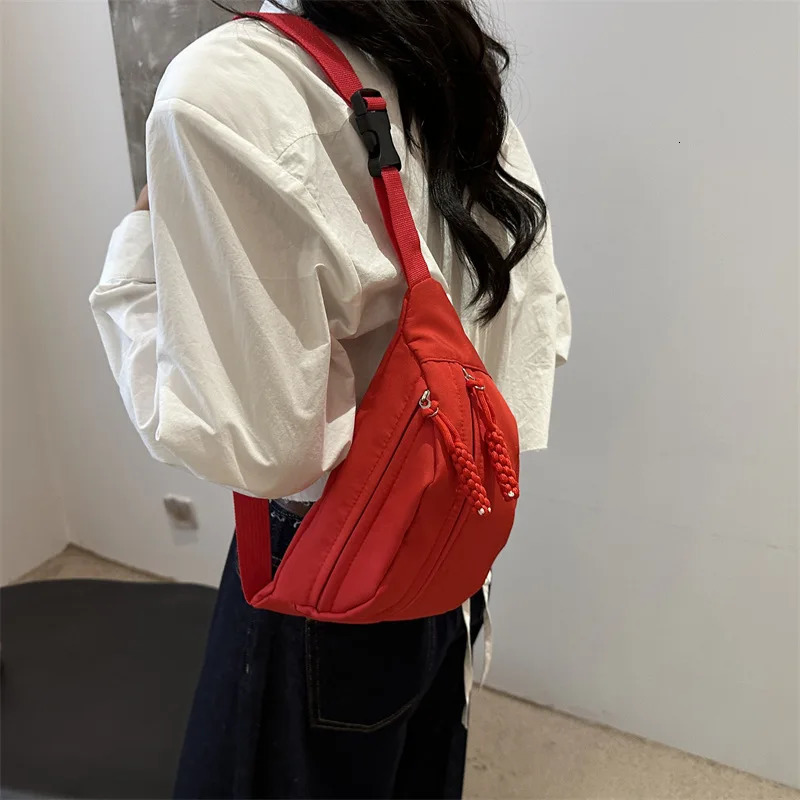 Half Moon Waist Bags Waterproof Oxford Cloth Running Belt Bags Large Capacity Fashion Womens Chest Bag Crossbody Bag 250731