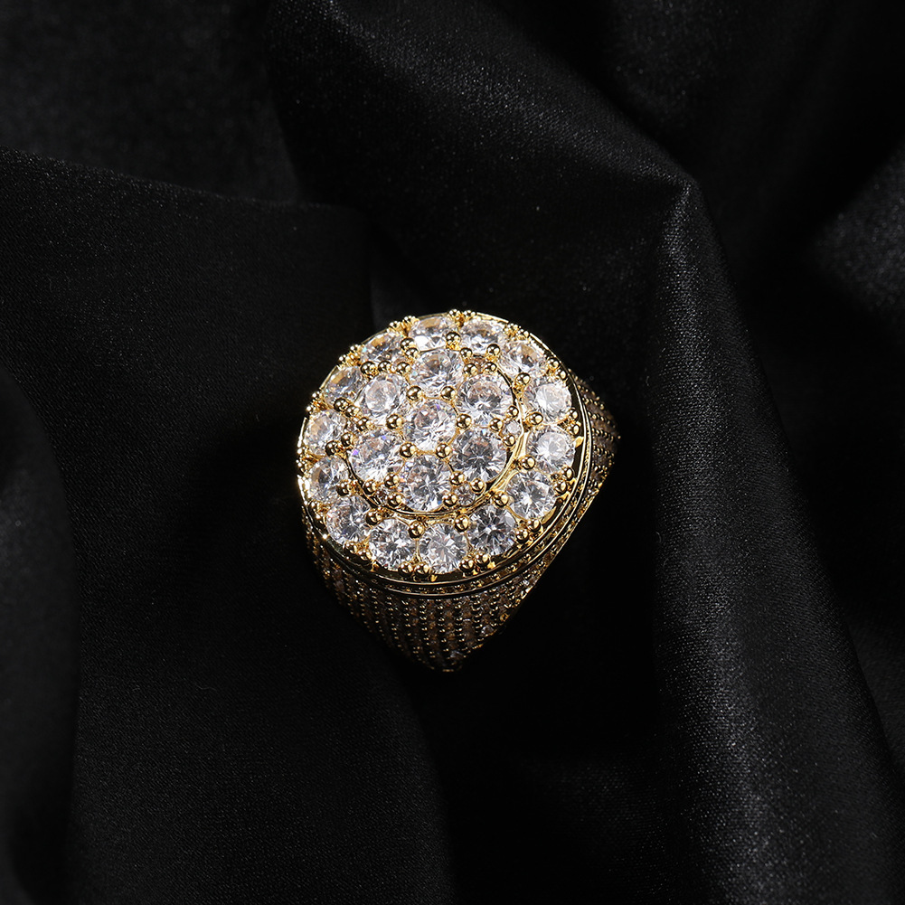 Iced Out Designer Star Finger Rings High Quality Full Diamond cz Stone Hip Hop Bling Cubic Zirconia 14k Gold Mens Rap fine Jewelry luxury Gift for Boy
