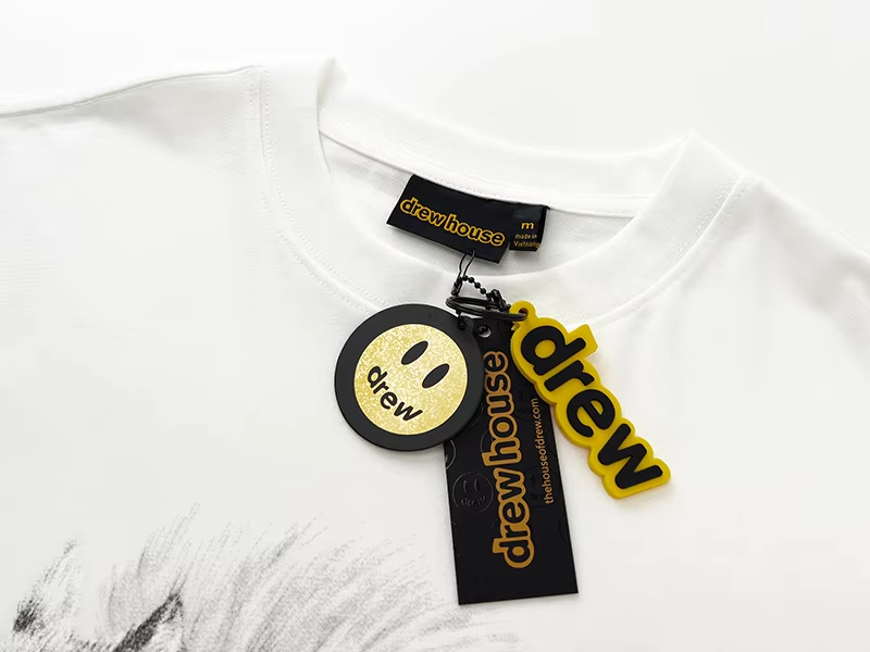 DREW HOUSE Hot Sale Sketch a squirrel print logo T shirt men's and women's printed loose short sleeve T-shirt
