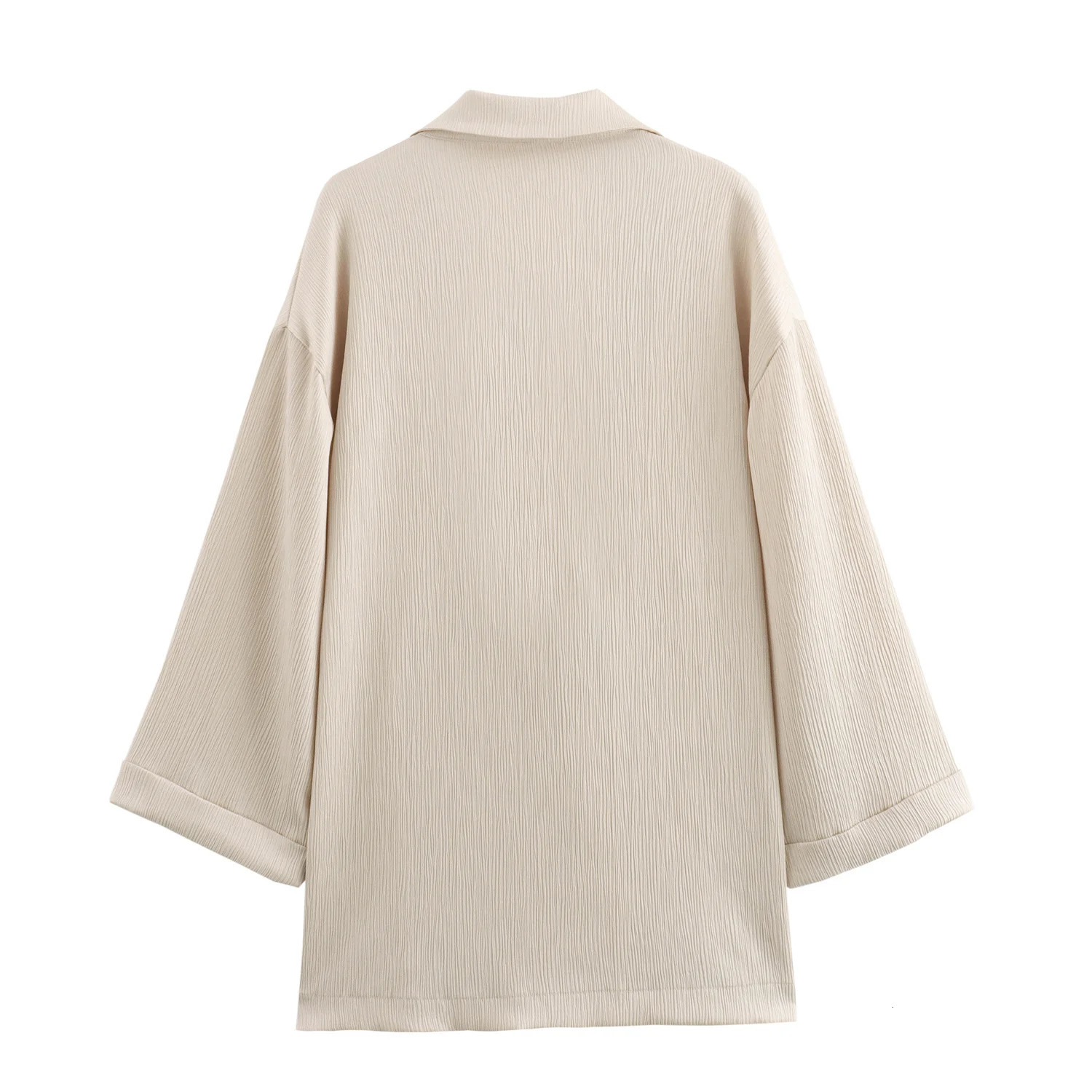 Autumn Womens Clothing European And American Style Fashionable Wrinkled Suit Jacket Casual Pants Set 250729