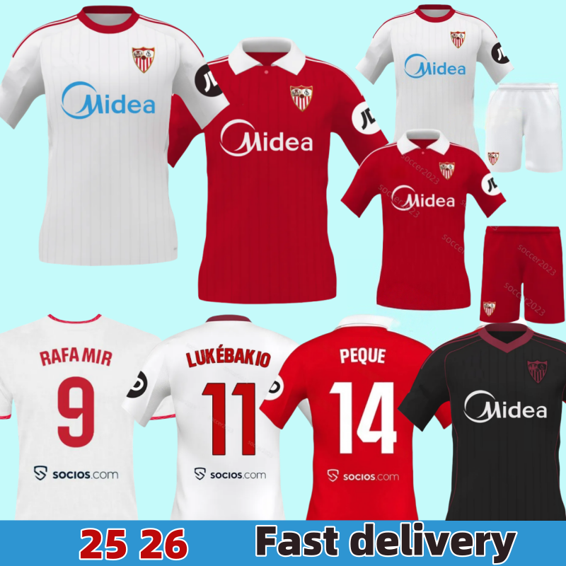 fans 25 26 Sevilla soccer jersey men kids Kit ISAAC SOW ROMERO NAVAS SUSO 2025 2026 home away 3rd Football shirt
