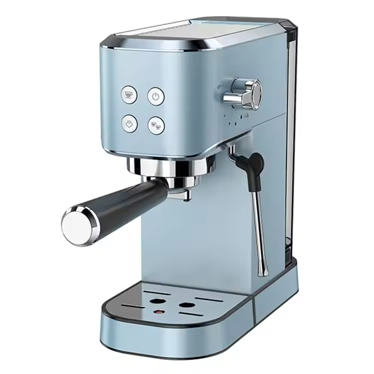 electric Italian espresso coffee maker machine 1350W coffee machine for office and house auto milk frother stainless steel for latte and cappuccino
