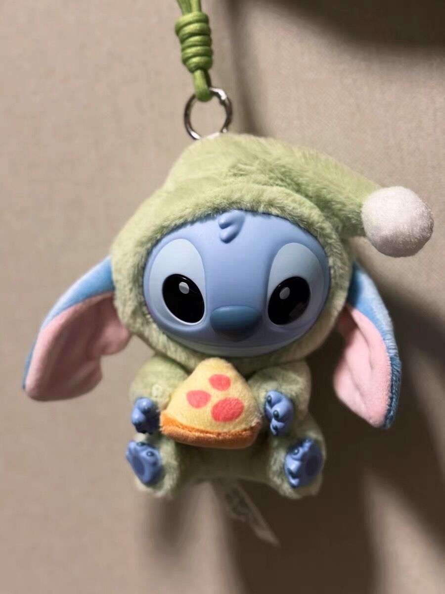 Disney 2025 New Stitch Eat Something Before Sleep Series Vinyl Blind Box Pendant Cute Doll Mystery Box Cute Toy Doll Holiday Gift Toys W250603