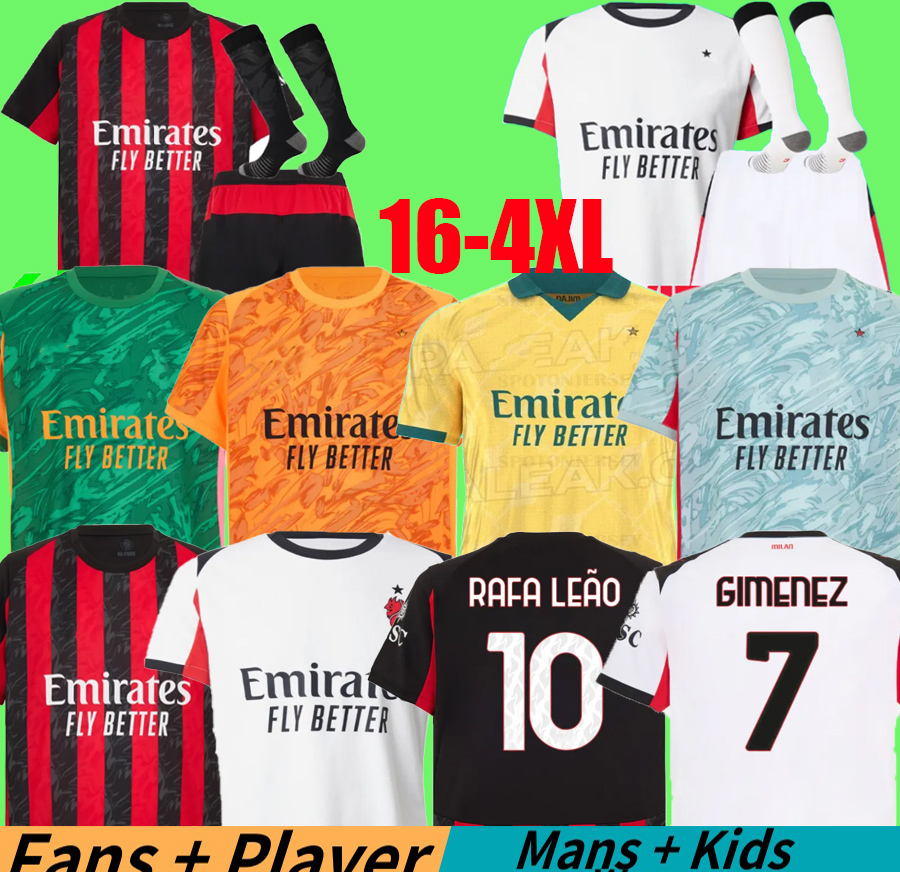 2025 AC #14 Modric Soccer Jerseys acmilan 25 26 PULISIC THEO RICCI Shirt RAFA LEAO CALABRIA GIMENEZ KALULU OKAFOR BENNACER WALKER kids kit Milan Football jersey shirt